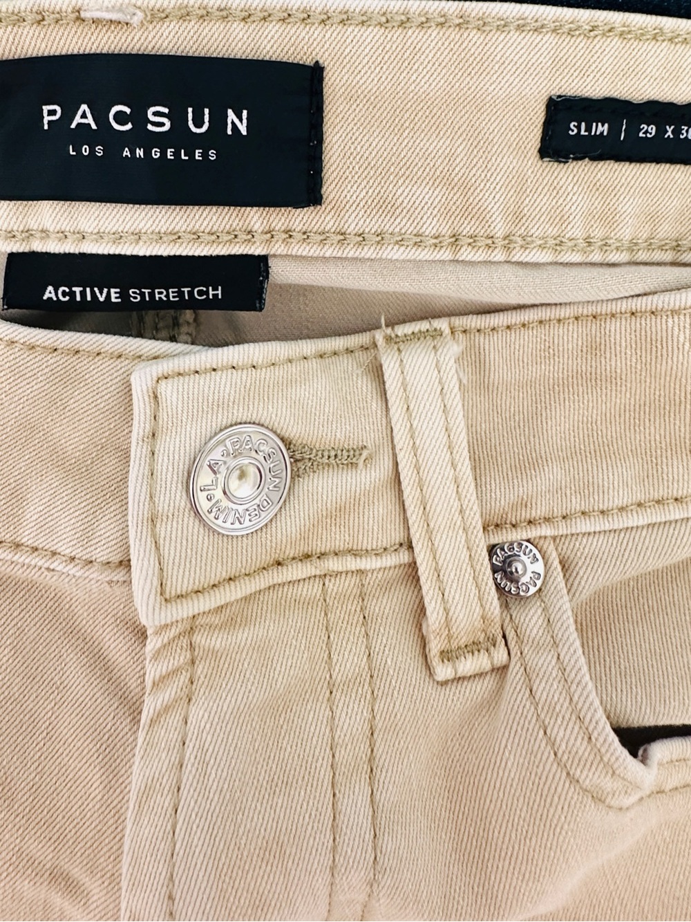 PacSun Slim Active Stretch Beige/Tan Jeans